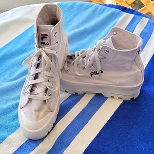 Fila Women's Size 10 high top platform sneakers with lug sole